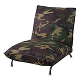 フロアローソファ コンパクト 1人掛け 2WAY ローソファ ヴィンテージ風 ソファー リクライニング おしゃれ 座椅子 カモ柄