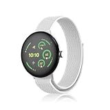 [MosFoil] Google Pixel Watch 4 41MM/3/2/1 対応 交換バンド ベルクロデザイン 柔らかく快適 サイズ調節可能 ピクセルウォッチ4 41mm 編組バンド ナイロン製 弾力性 マジックテープ 肌にやさしい 軽量 コンパチブル google pixel watch 4 41mm/pixel watch 3/2/1 交換ベルト 白