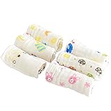 GZQ ベビー ガーゼハンカチ 赤ちゃん用 タオル コットン 柔らかい 6枚セット