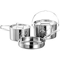 キャプテンスタッグ(CAPTAIN STAG) バーベキュー BBQ用 鍋 セット ラグナステンレスクッカー