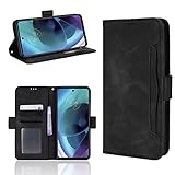 Android Motorola Moto g52j 5G ケース アンドロイド Moto G52J ケース 手帳型 [カード収納 スタンド機能] 衝撃吸収 マグネット式 モトローラ Moto G52J 5G ケース スマホケース 全面保護カバー (Moto G52j 5G, ブラック)