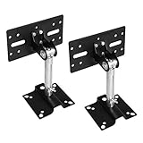 OTTFF One Pair Satellite Speaker Mounts Stands Metal Bracket with Adjustable Length Tilt and Swivel 