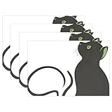 thunanaプレースマット、ブラック猫ディナーマット、耐熱、crinkle-proofプレースマット set of 6