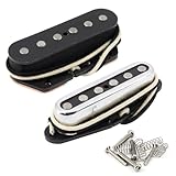 Ogdni 5 Tele ギターピックアップセット、Alnico 5 シングルコイルピックアップギターネック/ミドル/ブリッジピックアップ ピックアップカバーなしテレエレキギター用 (GMA19)