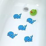 BathtubステッカーブルーWhale – 安全Decals踏み板ノンスリップ滑り止めシャワーアップリケ