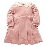 西松屋 EFD 取り外し衿付きベロアワンピース【80cm・90cm・95cm】 ベビー ベビーサイズ 女の子 子供服 90 ピンク