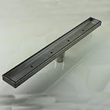 LightInTheBox 23 " Linearシャワー排水グレーチング床排水標準をタイル挿入Drainチャンネル、ステンレススチール