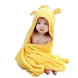 ベビー 赤ちゃん キッズ バスローブ バスタオル 出産祝い 女の子 男の子 ギフト 0-7歳WMTYE29 (イエロー)
