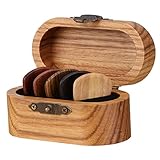 ギターピック | 5 個のギター ピック 1 木製ギター ピック ホルダー セット | 初心者、上級者、ギタリスト、ミュージシャン向けの小型軽量ジュエリーオーガナイザー Bami