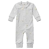 Owliviaオーガニックコットン赤ちゃん男の子女の子Zip Up Sleep N Play、Footless、長袖(サイズ0 – 18月 カラー: グレイ