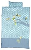 Taftan Inke and Taftan Duvet Cover Set 100 x 135cm for Cot (Blue Insects) by Taftan