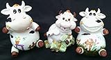 Toys 。3貯金箱デザイン"ファミリCow " (材質:樹脂) 5.5、「5」