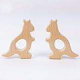 Mamimami Home 木製カンガルー8*個 噛がため 木のおもちゃ おしゃぶりチェーン　の　木製ペンダント 幼児 知育玩具 天然木　安全 FDA認可済