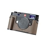 SIUTATDSH カメラハーフケース Leica M11/M11-P/M EV1用 ヴィンテージメタル本革カメラ保護ケース スタイリッシュ ポータブル 耐衝撃 (グレー)