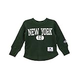 (チャンピオン)Champion キッズ ジュニア 女の子 男の子 兼用 ワッフルトレーナー 90cm～140cm(GR-グリーン