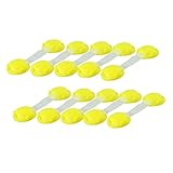 Jolieer セットキャビネットドア引き出し冷蔵庫トイレ子供キッド赤ちゃんの安全のために安全性プラスチックロック 10個セット (黄色)