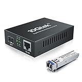 ipolex 1.25G ギガビット 光メディアコンバーター、10/100/1000M RJ45から1000M シングルモード 2芯 SCファイバー、内蔵SCモジュール、最大20km
