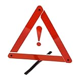 uxcell 三角安全標識　三角停止表示板 三角停止反射板　 折り畳み式　レッド