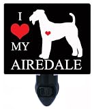 Night Light – I Heart My Airedale – 犬 – ペット – Love LED Night Light