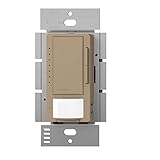 Lutron Maestro LED Dimmer switch with motion sensor, no neutral required, MSCL-OP153M-MS, Mocha Ston