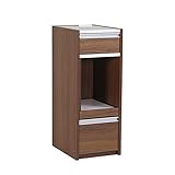 arne キッチンラック 伸縮 R+レンジ 30L ロータイプ 幅35～59cm 高さ90cm ブラウン