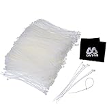 Outus 6 Inch Nylon Cable Ties Zip Wire Ties Self-locking (White, 1000 Pack) [並行輸入品]