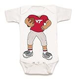 Virginia Tech Hokies Heads Up 。Football Baby Onesie ( 6ヶ月)