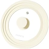 CAROTE カローテ 鍋蓋 フライパンカバー16cm18cm20cm兼用 シリコーンリッド ガラス蓋 耐熱240度 ホワイト16/18/20cm
