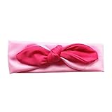 Tonsee ベビー ヘッドバンド ガールズ かわいい うさぎの耳 ストレッチ ヘアバンド 髪飾り (ピンク)