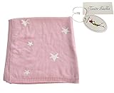 Tortor 1bacha(JP)　男女兼用　ガーゼケット　ベビー　タオルケット　秋冬　ハーフ　赤ちゃん　ブランケット　子供　男の子　女の子　柔らかい　0-1歳　出産祝い　新生児　保温　星柄　青　ピン