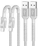 USB C ケーブル 3M Typec C ケーブル 急速充電 USB-A to USB-C 高速充電コード 2本 ナイロン編み 断線防止 iPhone 17/16/15/iPad/MacBook Pro/Galaxy S24/Matebook/iPad各種対応
