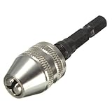 W 6 シルバー + ブラック 6 mm キーレスドリルチャックビットクイックコンバータを変更六角シャンク