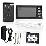 MolySun ドアベル ワイヤレス 玄関7inch録画ビデオドア電話インターホンドアベル8G TFカードタッチボタンリモートロック解除ナイトビジョンセキュリティカメラ（ブラック）