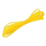 uxcell　編組スリーブ　拡張可能　PET　イエロー　電設用アクセサリー　6mm直径　5M全長