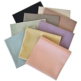 MYmama ハーフリネン 生地 約35×34cm 9色 セット ハギレ 無地 綿 麻 カットクロス 布 (スモーキーset)