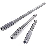 Magnetic Bit Holder Extension - 3 Piece Set - 2", 4", 6" Extensions For Quick Change - 1/4" Hex Shan