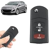 Boxonly 3ボタンフリップキーレスエントリーリモート交換フォブ BGBX1T478SKE125-01、315MHzチップ63/80、マツダ2、マツダ3、マツダ5、マツダCX-7、マツダCX-9、近接車用キーフォブ。