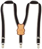 キッズ用サスペンダー(くまBEAR) 黒×ベージュ