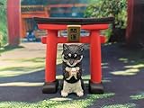 ミニチュア 鳥居 犬 2種セット 柴犬 お参り 合掌 お祈り フィギュア 犬拝