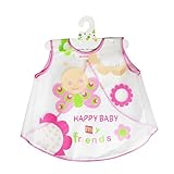 油が落ちるスタイ3点セット スーパービブ 柔らかくて 軽量 お食事用防水ビブ 1ー4歳 食事エプロン 防水 よだれかけ ベビースタイ ビブ お食事エプロン 可愛い 便利で 袖なしGaorui（ガオルイ