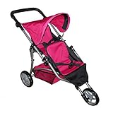 Pink My First Doll Twin Jogger Stroller [並行輸入品]
