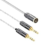ipovoq PHA3 変換 バランス ケーブル 4.4mm メス PHA3 バランス ケーブル ヘッドホンケーブル 4.4 mm 3.5 mm 変換 ケーブル 4.4 mm バランス 3.5 mm 変換 単結晶銅 4.4 mm 5 極 3.5 mm 3 極 変換 オーディオケーブル 4.4mm メス 3.5mm オス x2 (15CM)