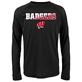 NCAA Wisconsinパフォーマンス長袖Tee M ブラック