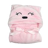 Domybest ベビーバスタオル ベビー 赤ちゃん用 空調ブランケット 体拭き 子供 サンゴベルベット フード付き 柔らかく かわいい 吸水速乾 出産祝い プレゼント