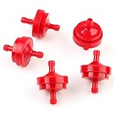 草刈機・刈払機・チェンソー用オイルフィルター　レッド　 5個セット　【農機具、チェーンソー用部品】