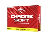 キャロウェイ(Callaway) ゴルフボール CHROME SOFT 24 360 YLW STRIPE 3ピース構造 360°イエローストライプ・ホワイト