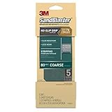 3M 11080-G Sandpaper with No Slip Grip Backing 80 Grit 3-2/3 by 9-Inch Green 5 Per Pack [並行輸入品]