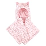 Hudson Baby Plush Hooded Blanket, Leopard by Hudson Baby