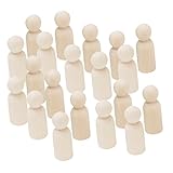 Dovewill 木製　空白　DIY　ペグ人形　トッパー　クラフト　手作り　ウェディング　多用途　ケーキ　DIY　65mm　20個入り　全2種類 - 女性