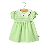 RoRykon ベビー服 女の子 キッズ 洋服 ワンピース ドレス オーガニックコットン ガールズワンピース 夏サマー ふんわり柔らかい肌触り 出産祝い 贈り物 可愛いベビー (110cm（36～48